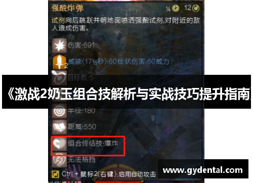 《激战2奶玉组合技解析与实战技巧提升指南》